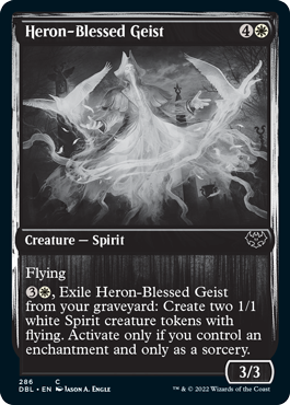 【Foil】(DBL-CW)Heron-Blessed Geist/鷺恵みの霊