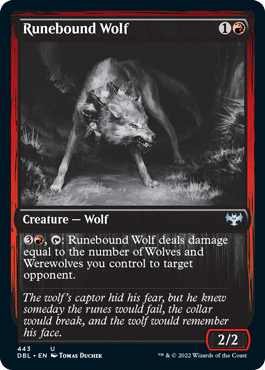 【Foil】(DBL-UR)Runebound Wolf/ルーン縛りの狼