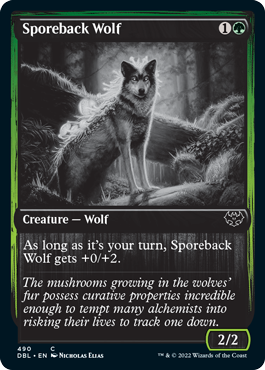 【Foil】(DBL-CG)Sporeback Wolf/胞子背の狼