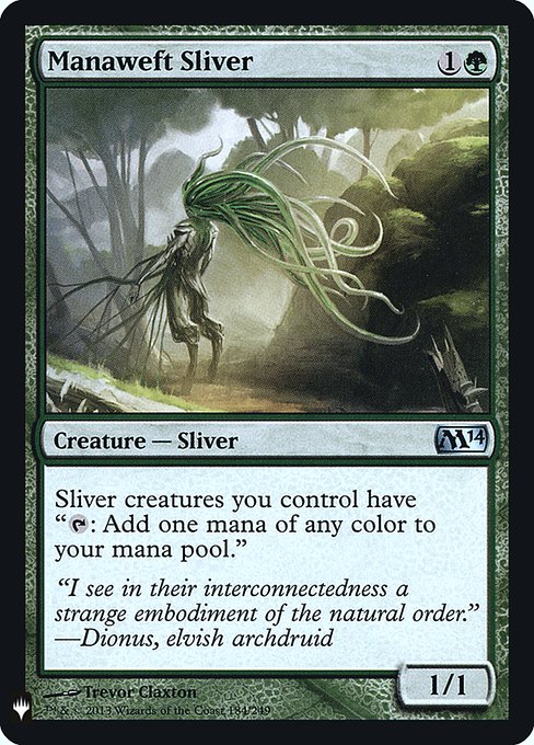 【Foil】(MB1-UG)Manaweft Sliver/マナ編みスリヴァー