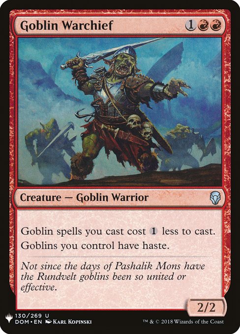 (MB1-UR)Goblin Warchief/ゴブリンの戦長