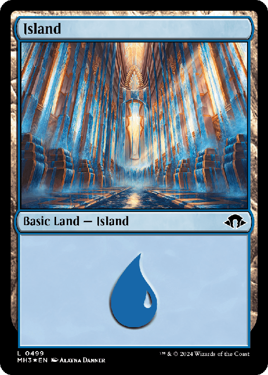 【Ripple Foil】(MH3-CL)Island/島【No.0499】