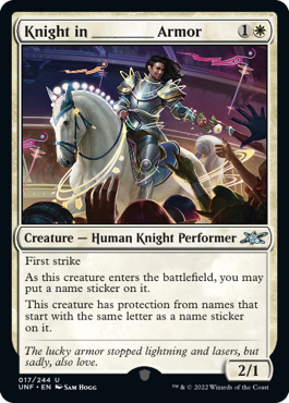 【Foil】(UNF-UW)Knight in _____ Armor