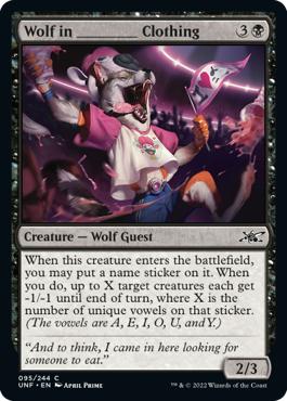 【Foil】(UNF-CB)Wolf in _____ Clothing
