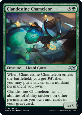 【Foil】(UNF-UG)Clandestine Chameleon