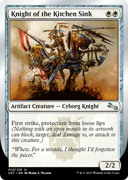 【Foil】(UST-UW)Knight of the Kitchen Sink (C)