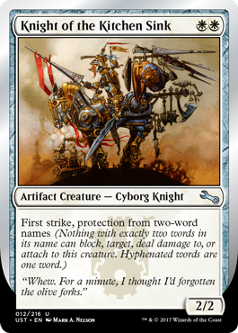 【Foil】(UST-UW)Knight of the Kitchen Sink (E)