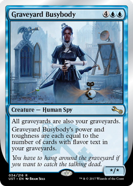 【Foil】(UST-RU)Graveyard Busybody