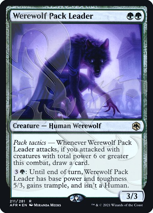 (Promo-PAFR-RG)Werewolf Pack Leader/群れ率いの人狼【Ampersand Foil】