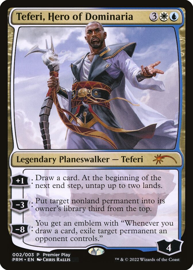 (Promo-Premier Play)Teferi, Hero of Dominaria/ドミナリアの英雄、テフェリー【No.002】