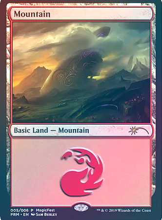 【Foil】(Promo-MagicFest)Mountain/山 (2019年)