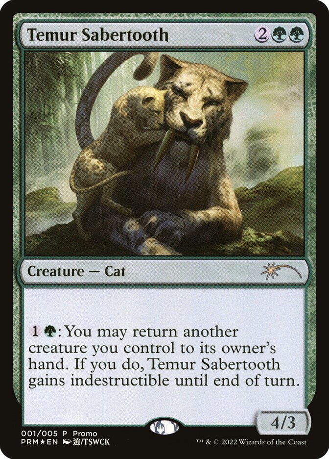 【Foil】(Promo-Year_of_the_Tiger)Temur Sabertooth/ティムールの剣歯虎