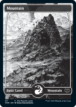 【Foil】(Promo-The moonlit Lands)Mountain/山