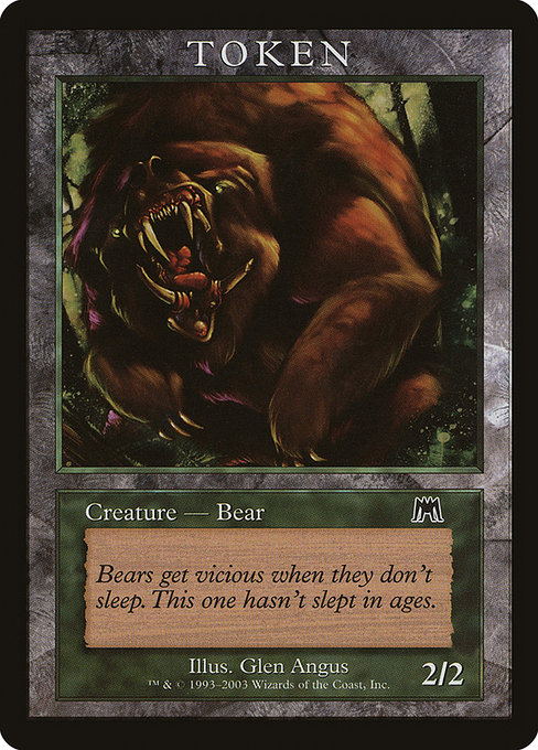 (Promo-PLAYER_REWARDS)Bear Token/熊トークン (Illus. Glen Angus)