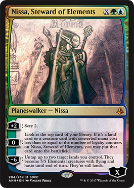 (Promo-SDCC)Nissa, Steward of Elements/自然に仕える者、ニッサ【SDCC2017】