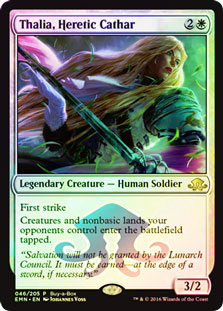 【Foil】(Promo-Buy_a_Box)Thalia, Heretic Cathar/異端聖戦士、サリア