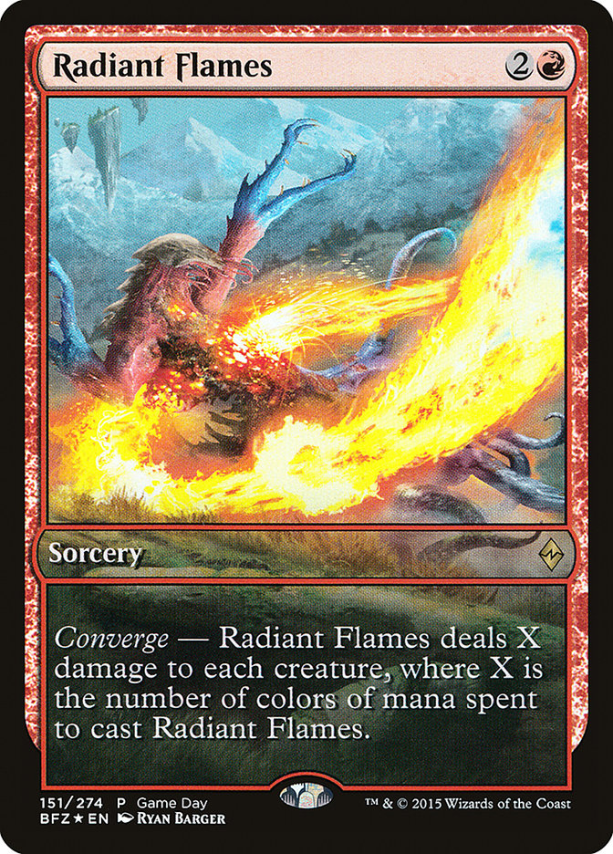 【Foil】(Promo-Game_Day)Radiant Flames/光輝の炎