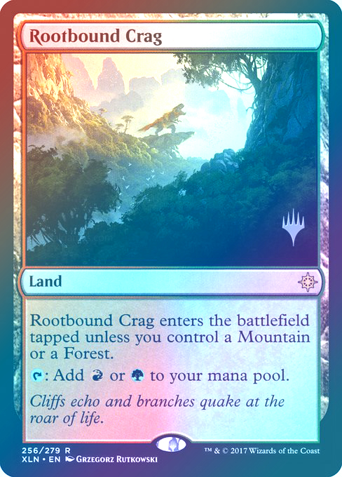 【Foil】(Promo_Pack-RL)Rootbound Crag/根縛りの岩山