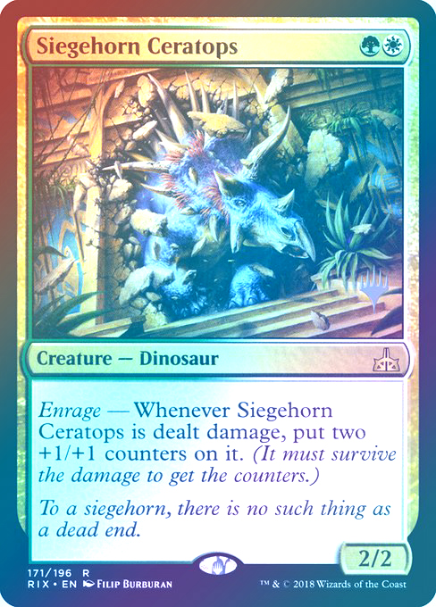 【Foil】(Promo_Pack-RM)Siegehorn Ceratops/攻角のケラトプス