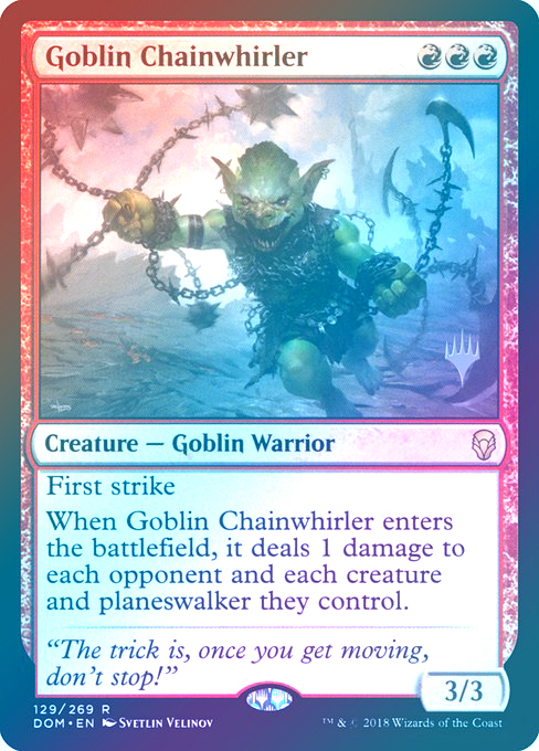 【Foil】(Promo_Pack-RR)Goblin Chainwhirler/ゴブリンの鎖回し