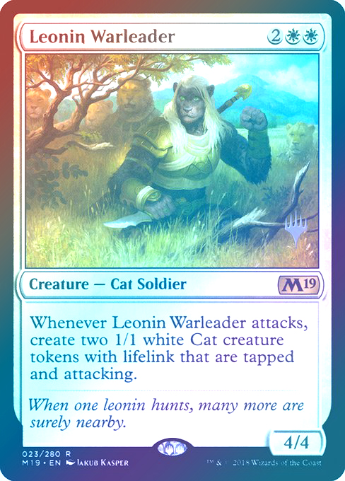 【Foil】(Promo_Pack-RW)Leonin Warleader/レオニンの戦導者