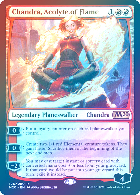 【Foil】(Promo_Pack-RR)Chandra, Acolyte of Flame/炎の侍祭、チャンドラ