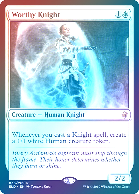 【Foil】(Promo_Pack-RW)Worthy Knight/立派な騎士