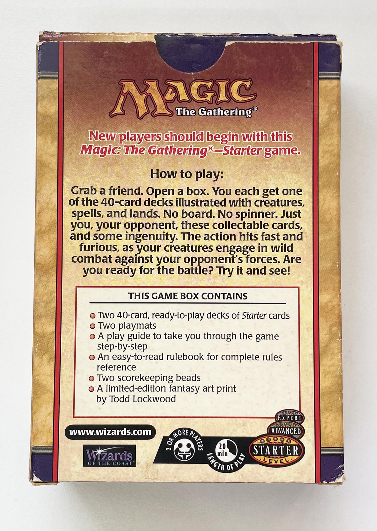 Magic The Gathering Starter 1999 two player starter set【箱に痛みあり】