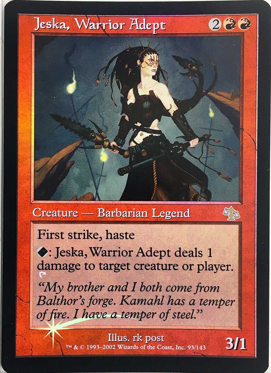 ★エラーカード★《熟達の戦士ジェスカ/Jeska, Warrior Adept》タップマーク【NM】: Printing error