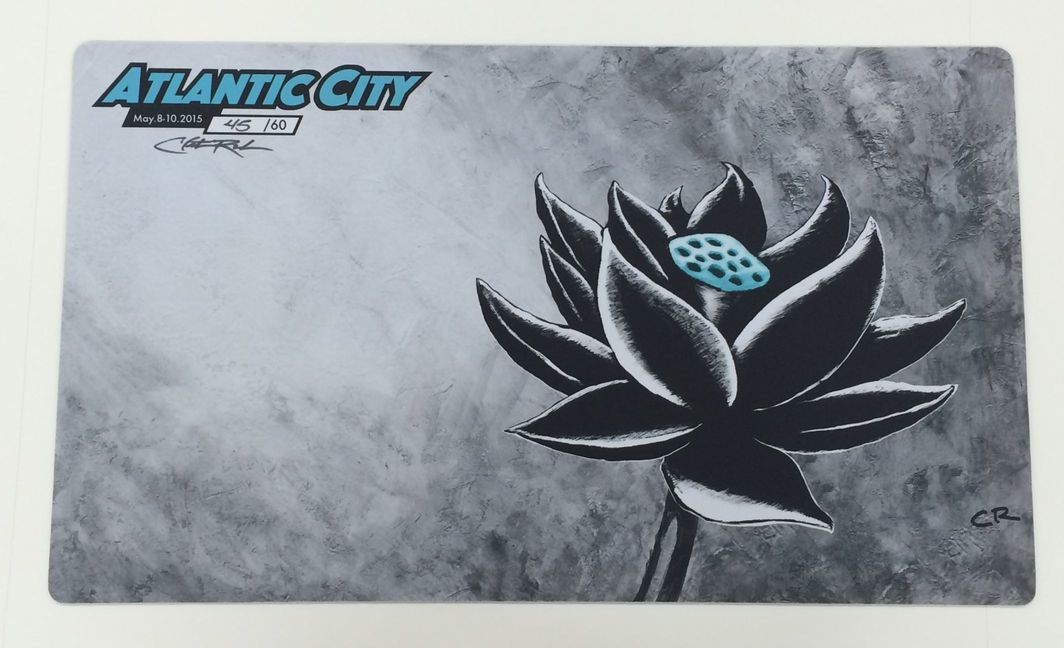 Black Lotus カスタムボードゲーム MTG プレイマット/マウスパッド マジックザ・ギャザリング用 - 丈夫なゴム製 14インチ x  24インチ