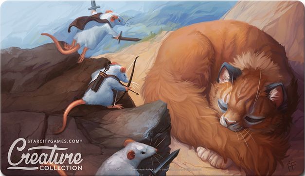 StarCityGames.com プレイマット Creature Collection 《Three Brave Mice》