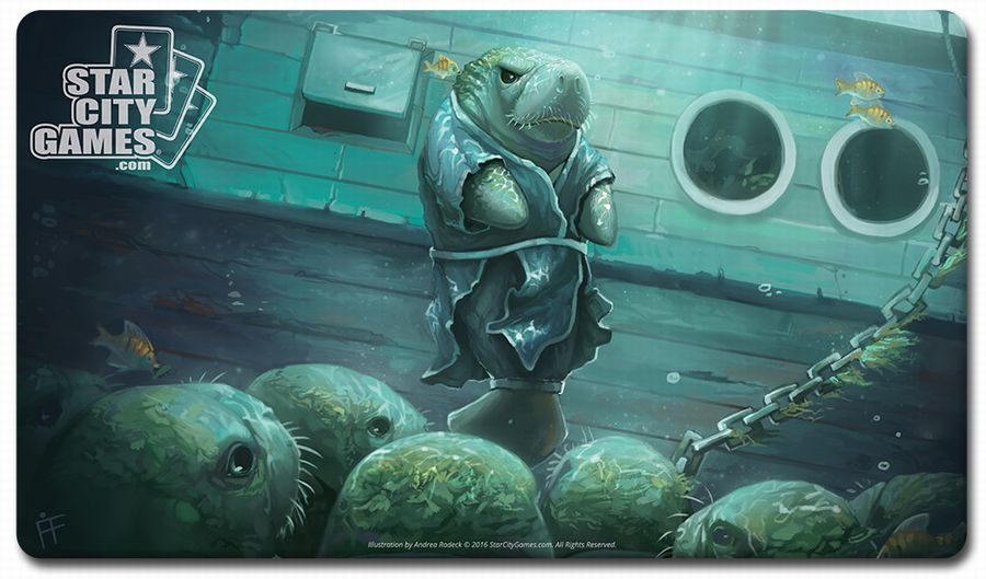 StarCityGames.com プレイマット Creature Collection 《Manateery Mentor》