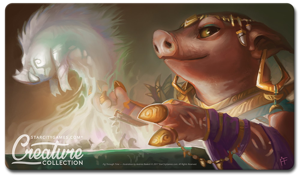 StarCityGames.com プレイマット Creature Collection 《Pig Through Time》