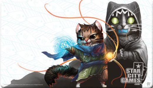 StarCityGames.com プレイマット Prerelease Exclusive Creature Collection 《Magic Meowigins》