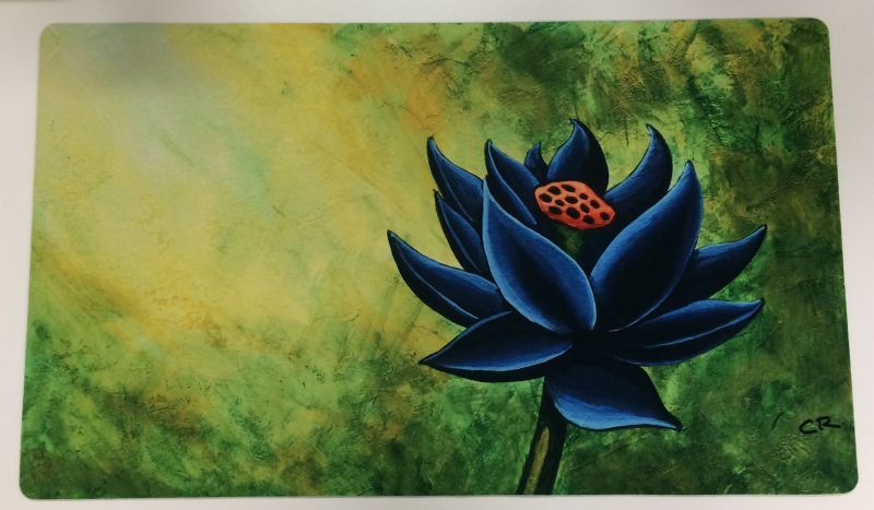 Christopher Rush プレイマット 《Black Lotus》