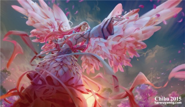 GP千葉2015 プレイマット 《Sakura Angel》Illus. Johannes Voss