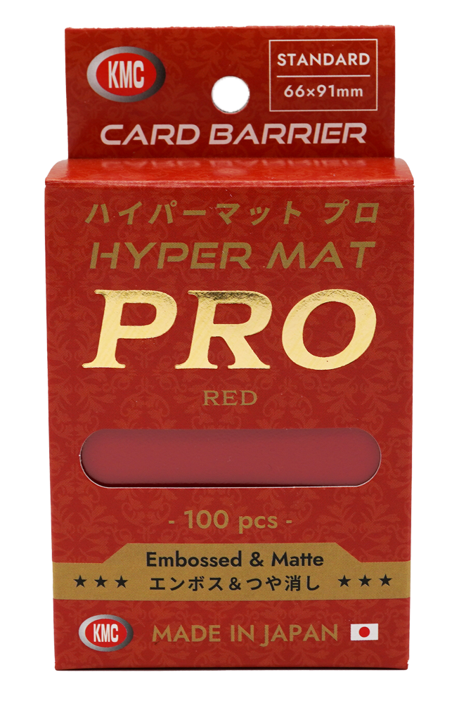 KMC カードバリアー 『ハイパーマット プロ ブラック(赤)』 100枚入り